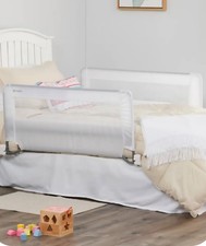 Toddler Safety Bed Rail Guard Swing Down for Twin, Full, Double Bed 43", 2PC Set