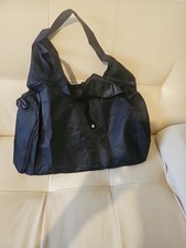 Large Foldable Travel Duffel Bag with Shoe Compartment  Black - Gym Work Holiday