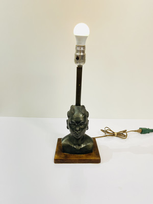 #ad Mid Century Modern Geo L. Trevino Bronze Female Lamp $97.89