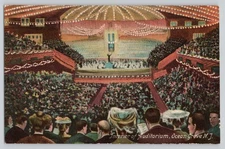 Vintage Divided Back Postcard Interior Auditorium Ocean Grove NJ Scenic View
