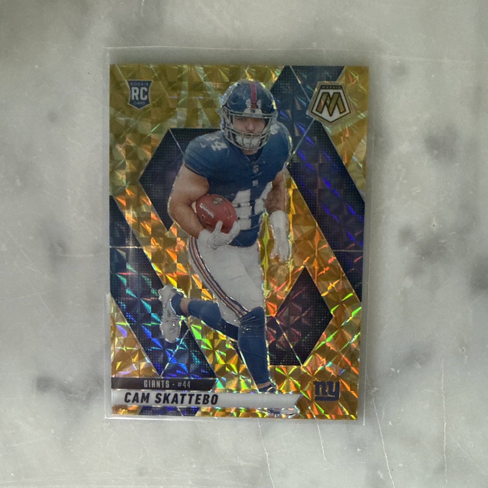 2025 Mosaic Football Cam Skattebo RC Reactive Yellow Prizm New York Giants #305