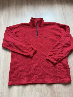 Polaire Nike Vintage 90s/Y2K Demi-Zip Rouge - XL voir xxl - Photo 1/4