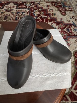 Crocs Sarah Clog Espresso Brown Standard W Fit Slip On Mule Clog Womens 9
