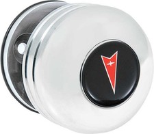 Horn Button - Polished Billet Finish With Pontiac Red Arrow Logo Standard