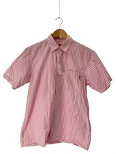 Supreme Short Sleeve Shirt S Cotton PNK Stripe