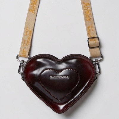 Dr. Martens Mini Heart Bag Cherry Red AD0992601 Chain & Strap Cute Shoulder Bag