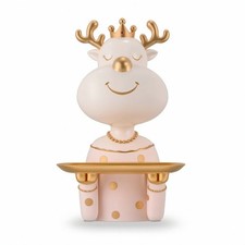 Hirschfigur mit Tablett geschenkgeeignet Schmuckschale elegant f&uuml;r Schminktisch