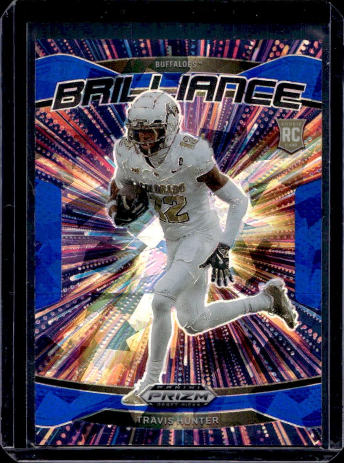 2025 Prizm Draft Picks Travis Hunter Brilliance RC Blue Ice #131/149 Buffaloes