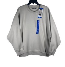 Tuff Athletics Crewneck Sweatshirt Women's Large Beige Athletic Fit LS NEW