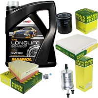 MANN-FILTER Inspektionspaket Mannol 5L Longlife 5W-30 FüR Skoda Fabia I 1.4 1.0