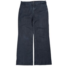 NYDJ Teresa Wide Leg Jeans Women Sz 12 Lift Tuck Slimming High Waisted Dark Wash