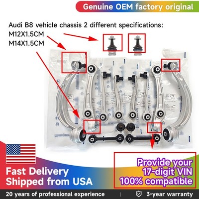 14PCS Lemforder Front Suspension Control Arm Kit OEM For Audi A4 S4 A5 A6 AS7 Q5