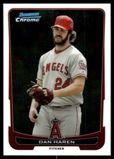 Dan Haren 2012 Bowman Chrome #88 Angels MLB READ FREE SHIPPING AutographDen
