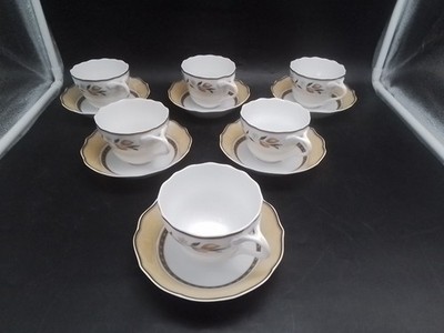 6 Stück Hutschenreuther,Medley,Tasse,Kaffeetasse mit Untertasse,Alfabia