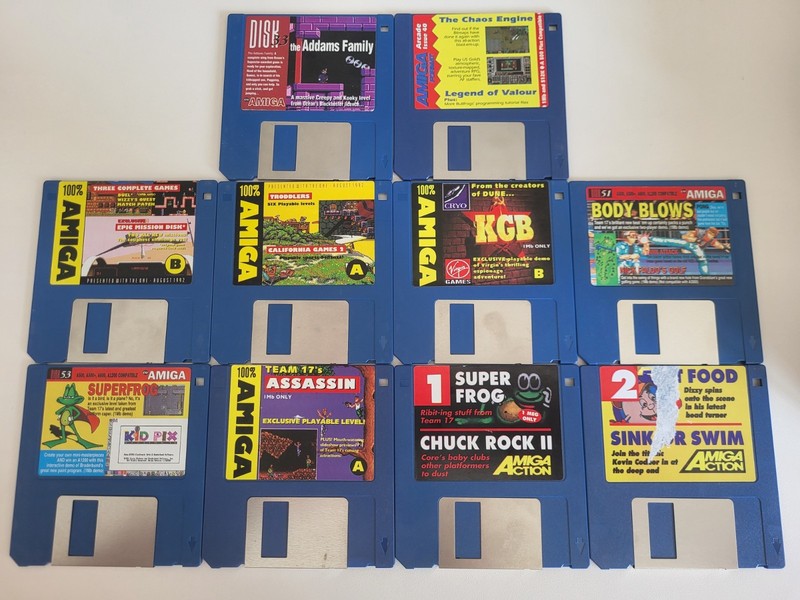 AMIGA Games / Demos & Softwares X 10. Floppy Disks.