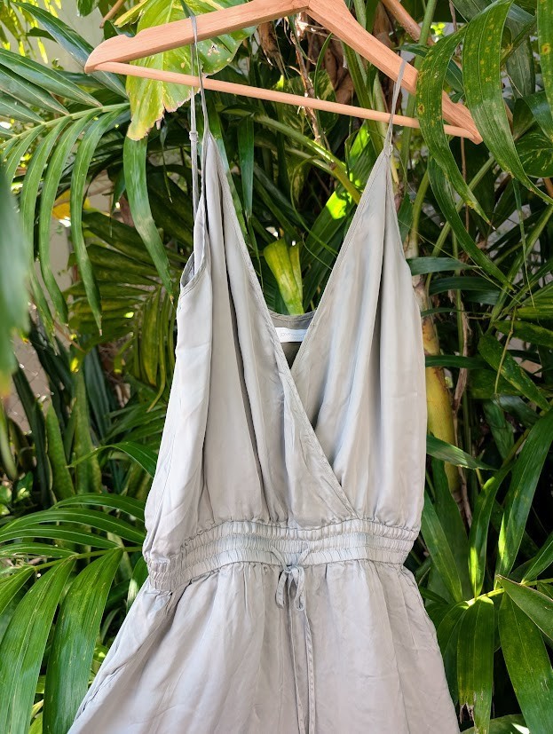 jonathan simkhai silver romper M adjustable spagh… - image 3