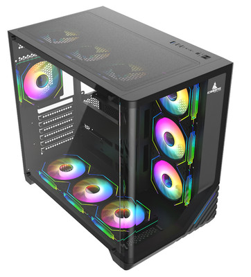 Iceberg Gaming Combo Case Wave L (7) aRGB Fans and PSU 650W 80 plus white 650WX