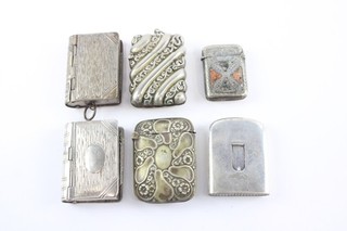 Vintage Antique Tobacciana Silver Tone / Plate Vesta Cases Book Style Granite