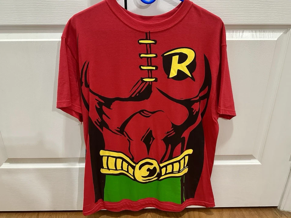 2011 Robin DC Comics RARO Conjunto Cosplay Fantasia de Halloween Masculino com Luvas Capa M - Imagem 2 de 4