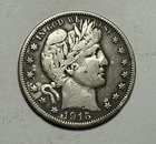 1915 BARBER HALF DOLLAR VF DETAILS