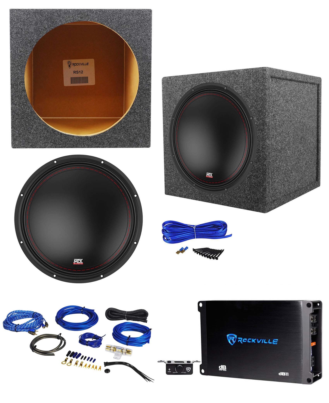 MTX 3512-02 Автомобильный сабвуфер SVC мощностью 12 500 Вт Герметичный сабвуфер моноусилитель Комплект усилителей 34690₽