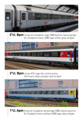 Pi.R.A.T.A. LS Models LC9705 H0 3-tlg. Wagenset A EC 6/7 Chur - Hamburg, SBB