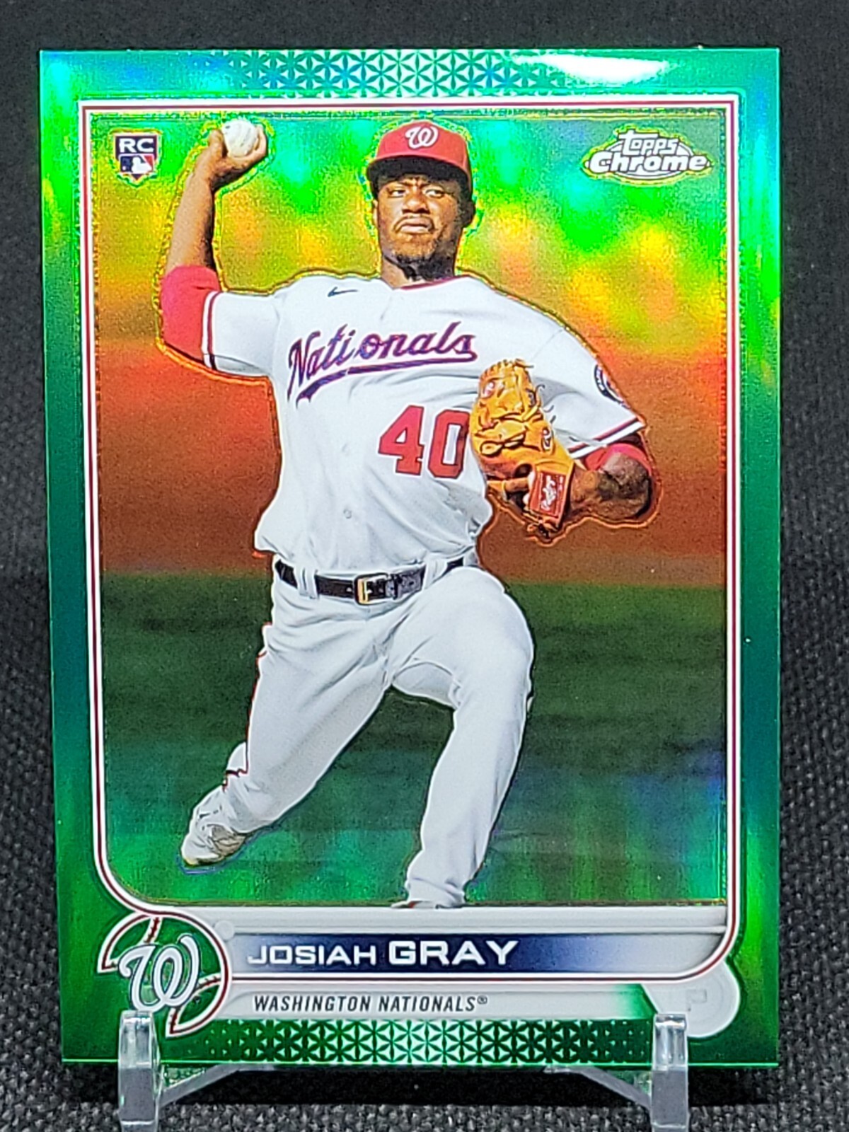 2022 Topps Chrome Green Refractors #160 Josiah Gray RC /99