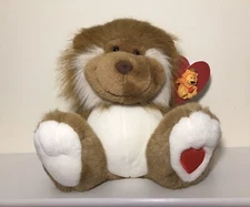 People Pals Valentines Lion 9” Plush & Matching Pin New W/ Tags Vintage 90's