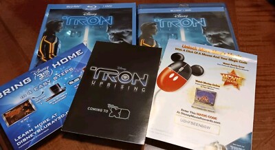 Disney Tron: Legacy Blu-ray DVD Combo w/ Slipcover & Inserts 