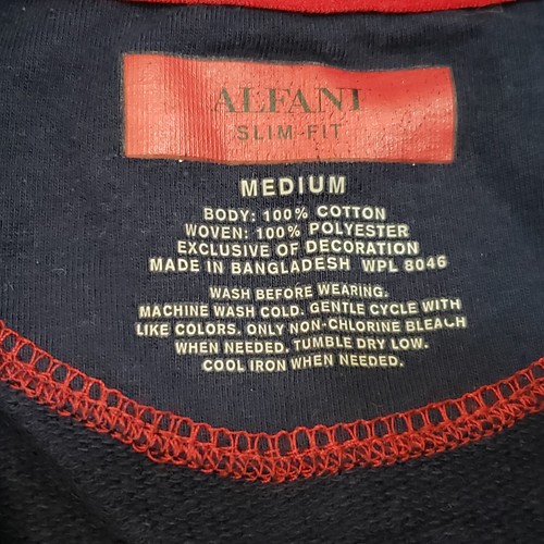 Alfani Slim Fit Jacket Mens Medium Blue & Black 4 Pockets - Picture 7 of 11