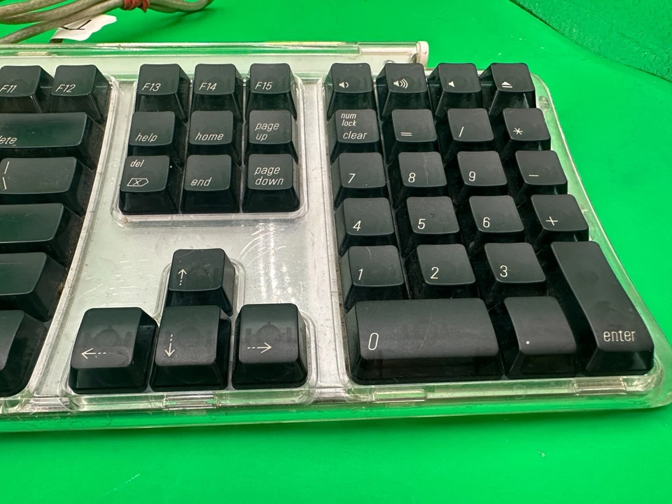 Vintage Apple Pro Keyboard USB Wired Black Transparent ~ Model M7803 ~ - Image 4 of 4