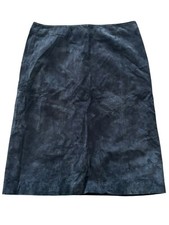 Vintage Black Suede A-Line Midi Skirt Size 14 Northern Reflections
