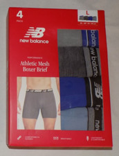 New Balance Men's 4 Pack Performance Athletic Mesh Boxer Brief L 36-38"/91-97 cm