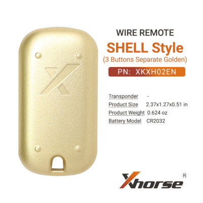 Xhorse XKXH05EN Garage Remote Key 4 Buttons Golden 5pcs/lot