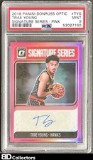 /25 TRAE YOUNG PINK PSA 9 RC AUTO 2018 Optic Signature Series MINT