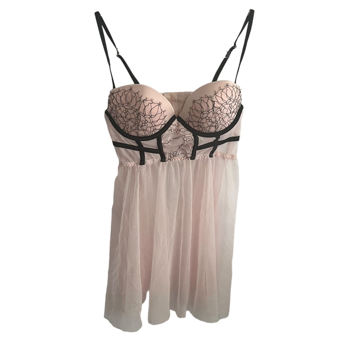 Teddy Victoria's Secret Taille 34B – Nuisette One Piece Pêche Et Doré