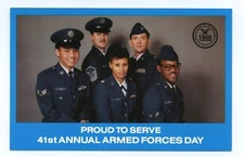 1990 Armed Forces Day Military Uniform Postcard