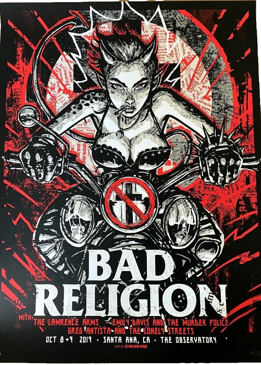 希少　bad religion greenday　シルクスクリーン　ポスター Bad Religion Poster | eBay