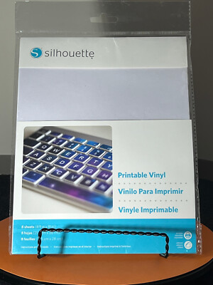 Silhouette printable vinyl  8.5 in x 11 in 8 Sheets brand new sealed