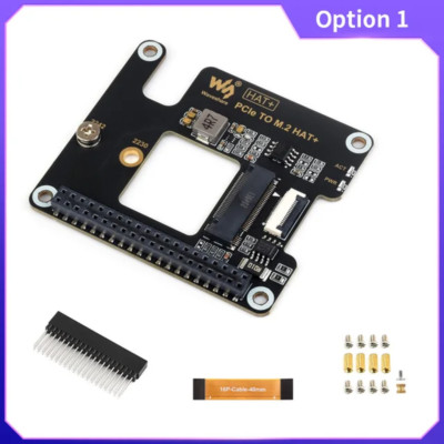 Raspberry Pi 5 Stück auf M.2 HAT High Speed Expansion Board mit 16P Kabel GPIO He