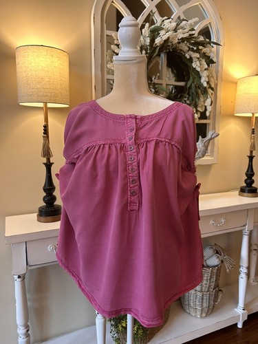 Free People Summer Love Top Size Small Dragonfruit Pre-Owned