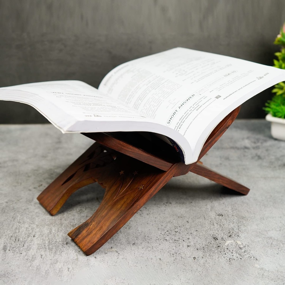 Enhance Your Worship: Luxury Sheesham Wood Holy Book Stand for 