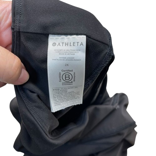 Athleta Rainier Jogger 2X 20W 22W schwarz reflektierend Reißverschlusstaschen halb tailliert - Bild 9 von 10