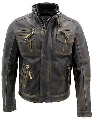 Men S Biker Vintage Motorcycle Faded Black Distressed Leather Jacket Coat - Mens Black Distressed Leather Jacket Men S Biker Vintage Motorcycle Faded Black Distressed Leather Jacket Coat - Mens Black Distressed Leather Jacket