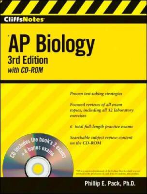 CliffsNotes AP Biology with CD-ROM, 3rd Edition (Cliffs AP) - Paperback - GOOD