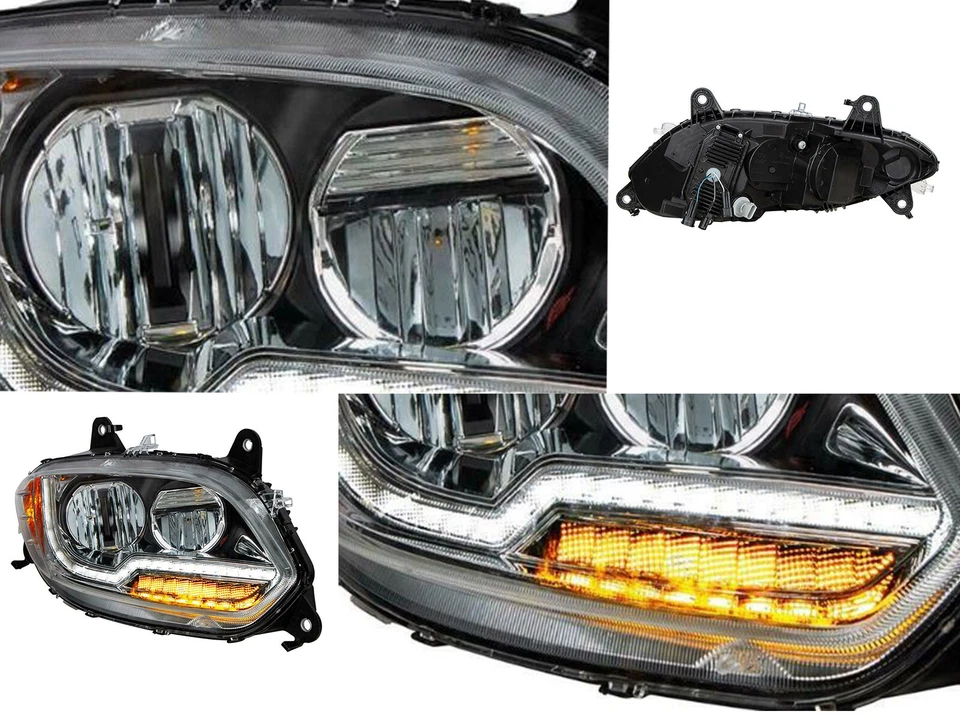 Faro Proyector LED Cromo para 2017-2021 Serie LT Par Pasajero Conductor Foto 4 de 4