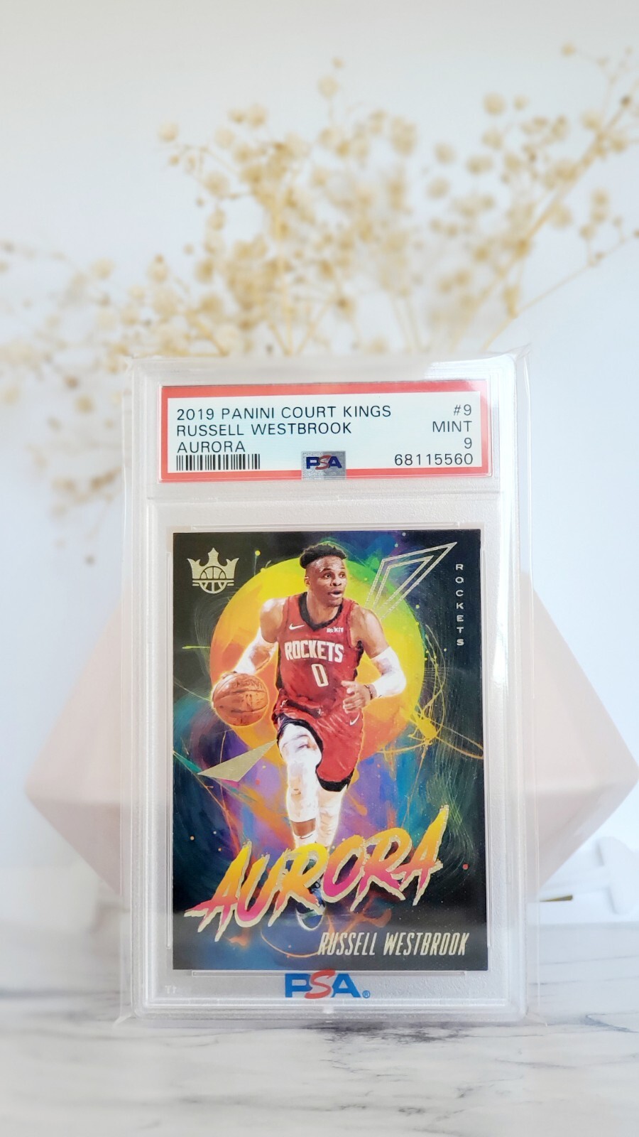 2019-20 Panini Court Kings Russell Westbrook SSP Aurora PSA 9 Mint!