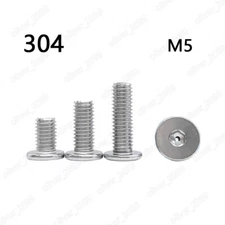 M5 304 Stainless Steel Allen Hex Socket Utrathin Flat Head Hollow Screws Bolts
