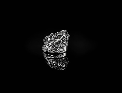 925 Sterling Silver Rose Flower Ring for Men Women Floral Jewelry
