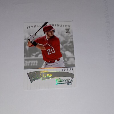 2014 Classics Timeless Tributes Silver Rookie #156 C.J. Cron RC #D /149